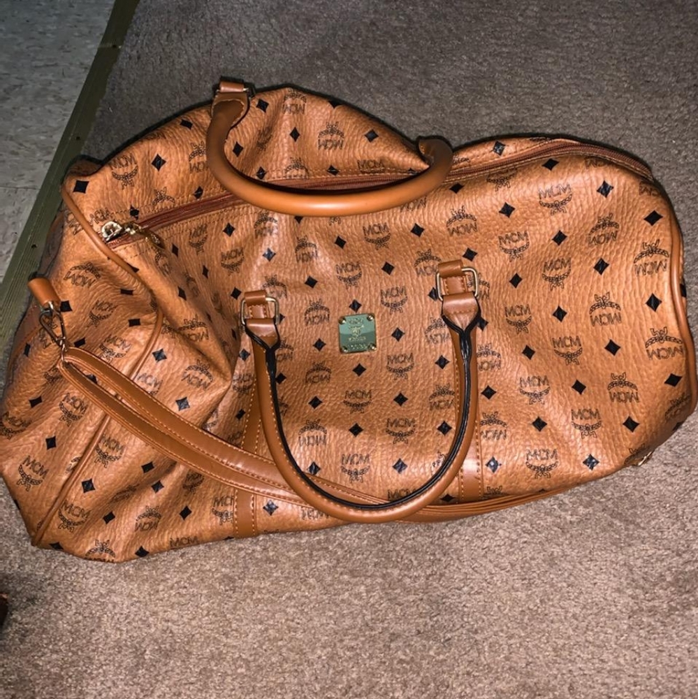 MCM Visetos leather travel bag